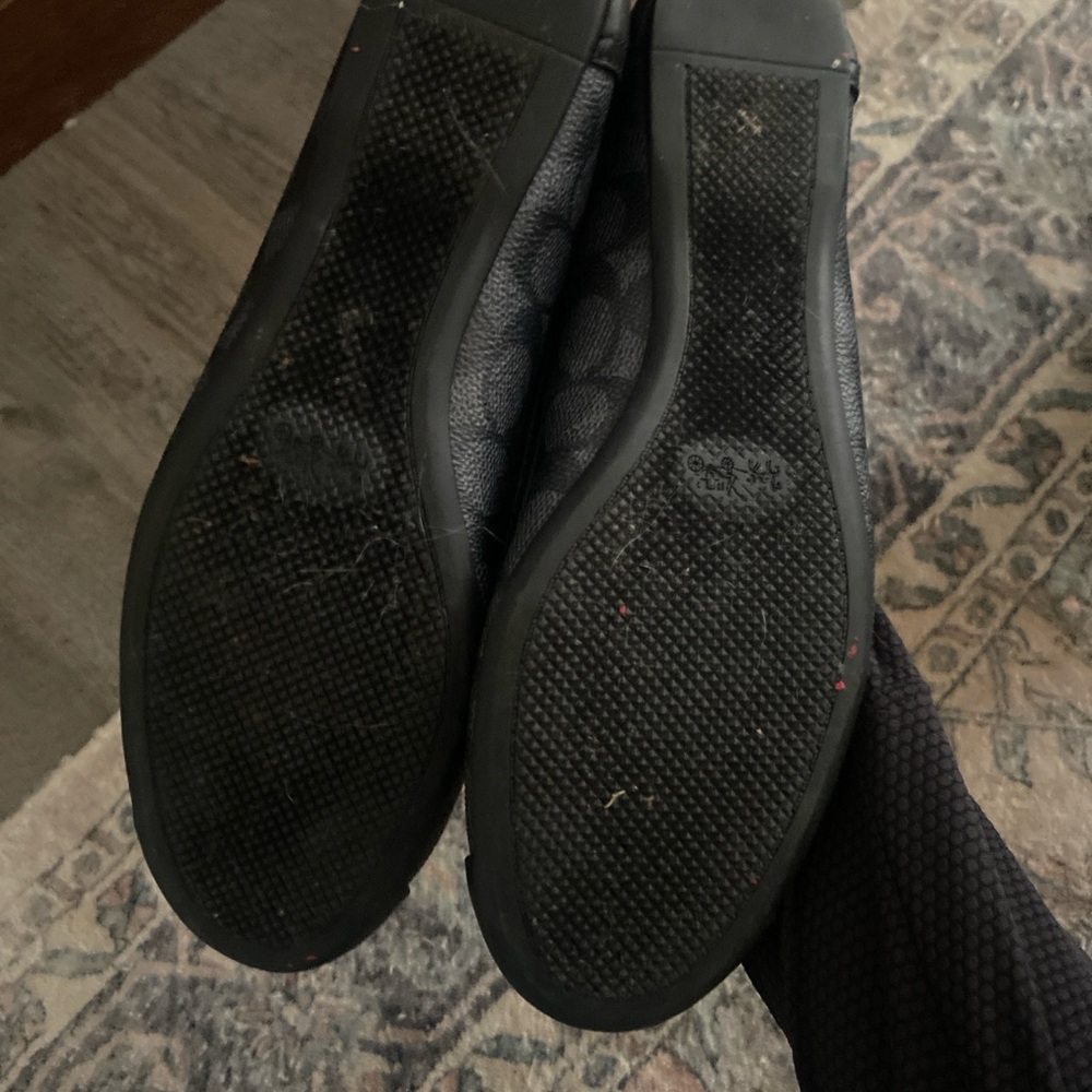 Coach Black Signature Ballet Flats with Red Insole - Picture 5 of 5
